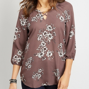 Maurices‎ Floral Lattice Tunic